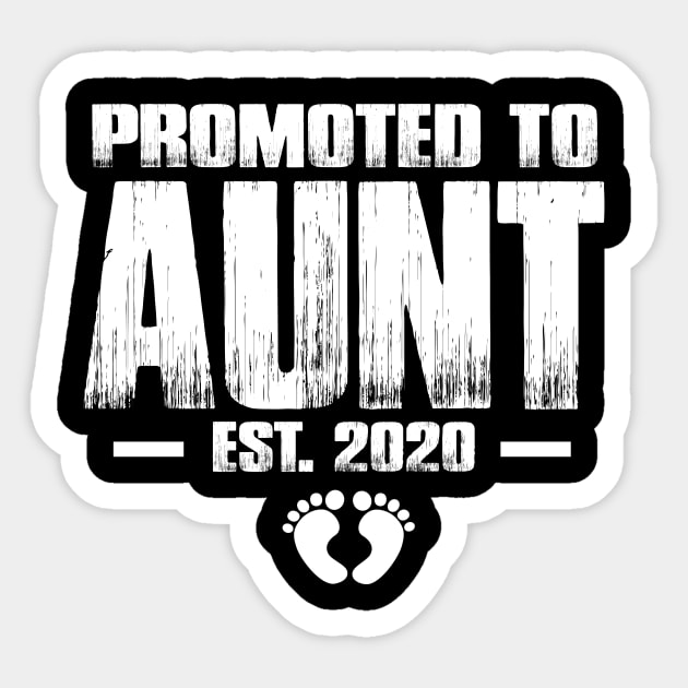 Promoted to Aunt 2020 Funny Mother's Day Gifts For New Auntie Sticker by smtworld